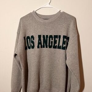 Harper & Ivy Los Angeles Grey Crewneck Sweater Womens Size Medium Pullover